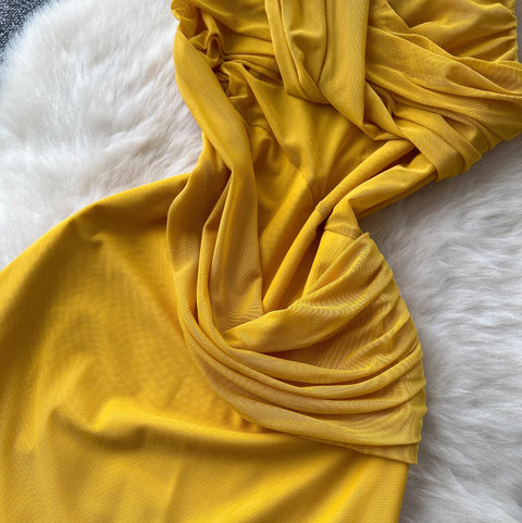 Knotted Asymmetric Slip Dress