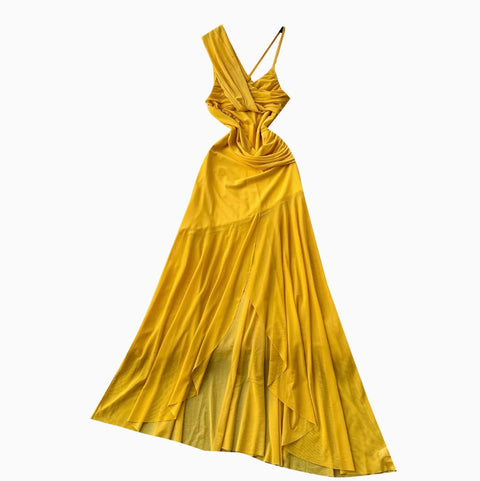 Knotted Asymmetric Slip Dress