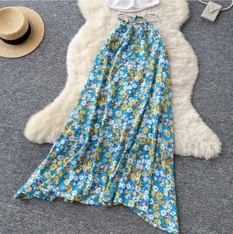 Halter Top & Printed Skirt Holiday 2Pcs