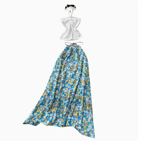 Halter Top & Printed Skirt Holiday 2Pcs