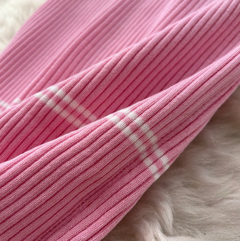 Premium Slim-fit Metal Button Knitted Dress