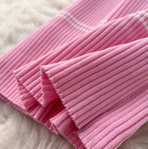 Premium Slim-fit Metal Button Knitted Dress