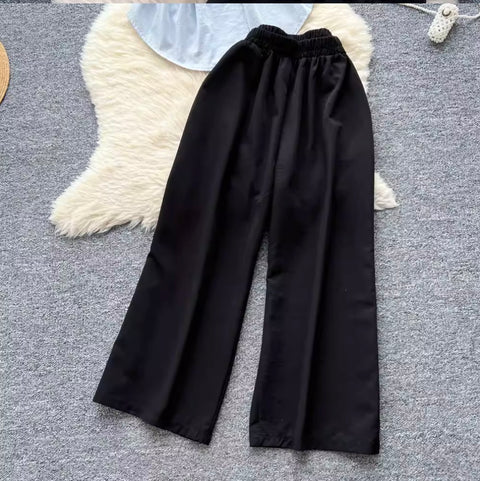 V-neck Suit Vest & Black Trousers 2Pcs