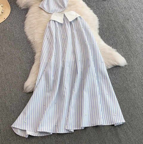 Striped Printed Camisole & Skirt 2Pcs