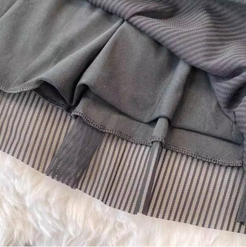 Chic V-neck Knotted Mesh Dress