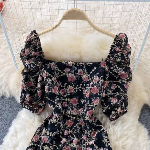 Sweetie Floral Split Doll Dress