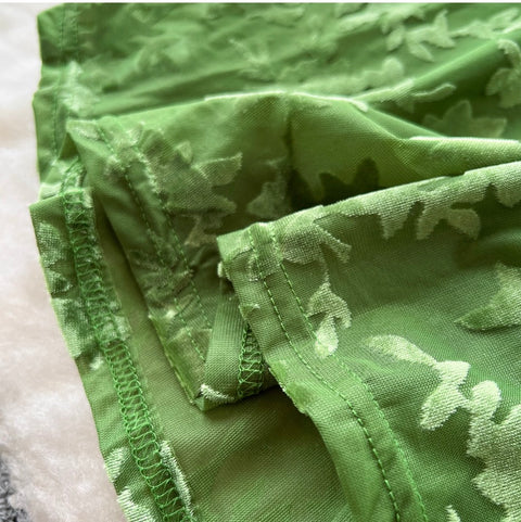 Sexy Jacquard Velvet Slip Dress