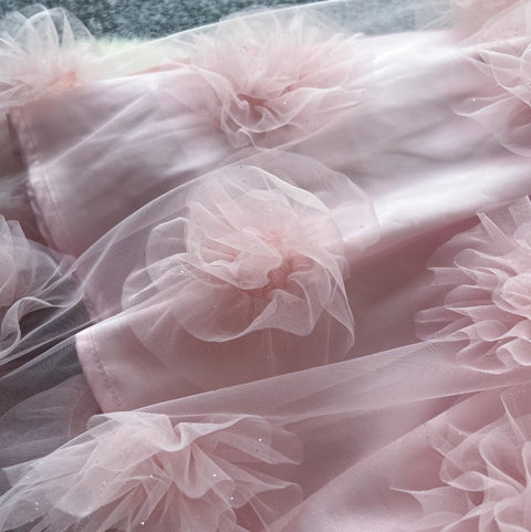 French Style Pink Floral Slip Dress