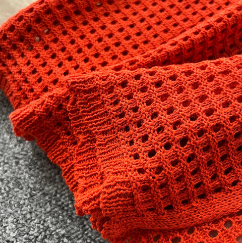 V-neck Hollowed Knit Halter Dress