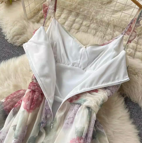 Fairy Floral Mesh Slip Dress