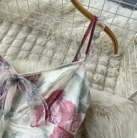 Fairy Floral Mesh Slip Dress