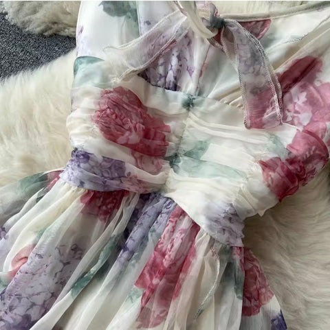 Fairy Floral Mesh Slip Dress