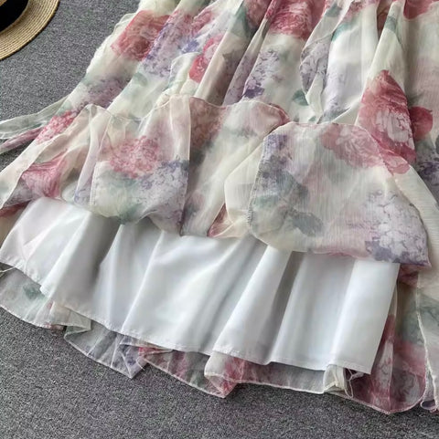 Fairy Floral Mesh Slip Dress