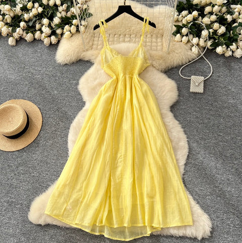 Irregular Design 3d Ruffled Slip Dress