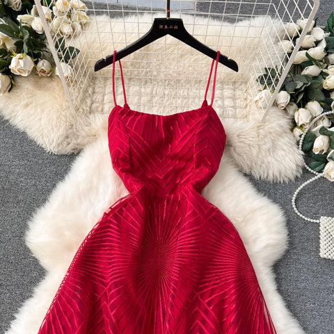 Delicate Embroidered Mesh Slip Dress