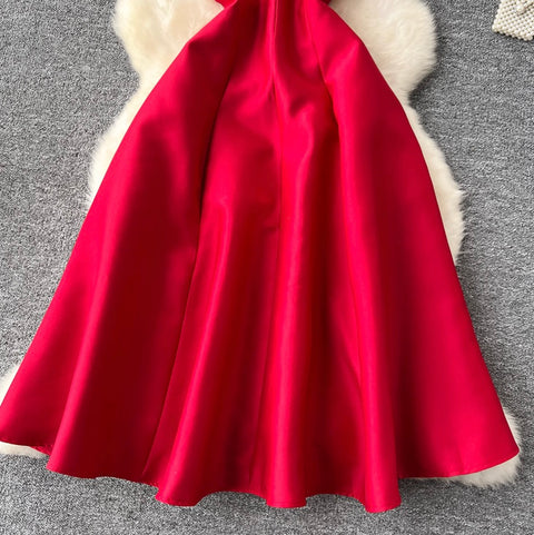 Elegant A-line Slip Dress with Choker