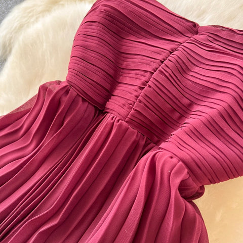 Off-shoulder Layered Cake Dress