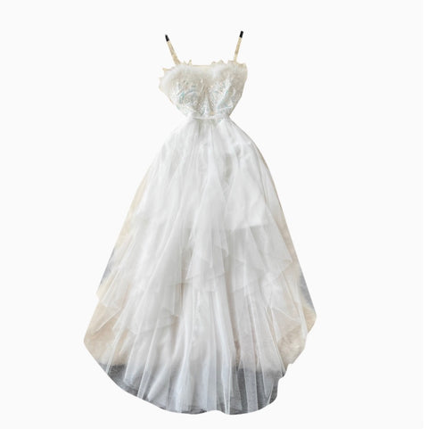 Sequined Furry Puffy Slip Dress