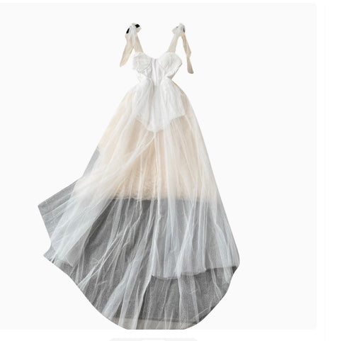 Faux Two-pieces Jumpsuit Mesh Dress