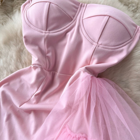 Mesh Patchwork Off-shoulder Dress