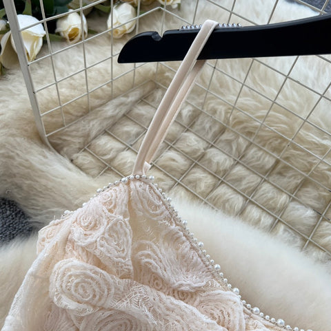 Knotted Lace Patchwork Slip Dress