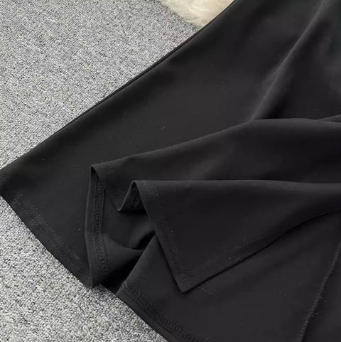 Elegant Black Fishtail Bustier Dress