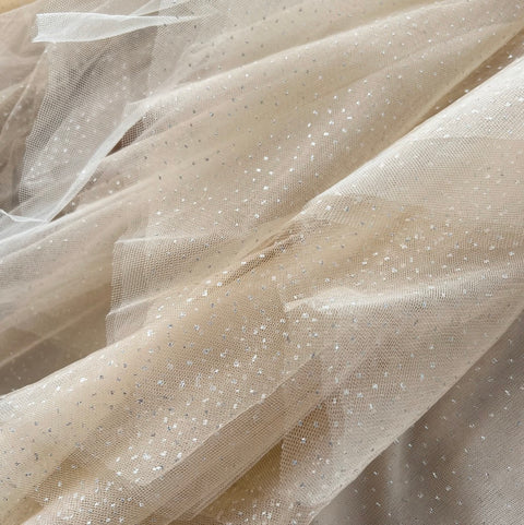 Premium Sequined Ruffled Mesh Dress