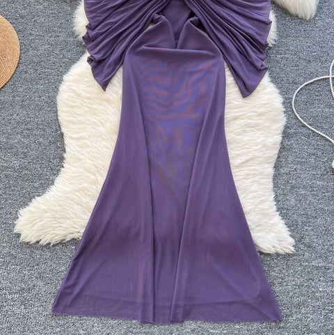 Irregular Design Knotted Slip Dress