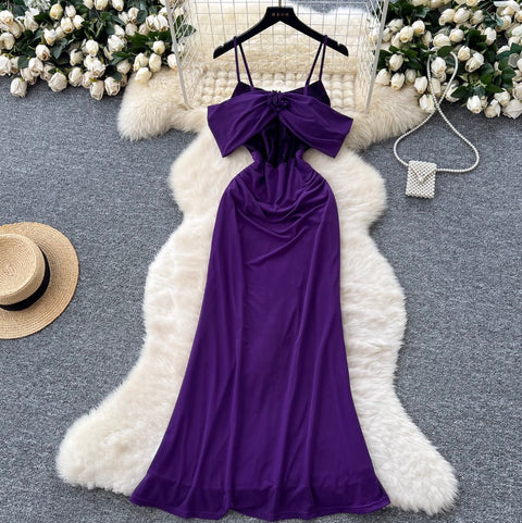 Elegant Patchwork Cape Slip Dress