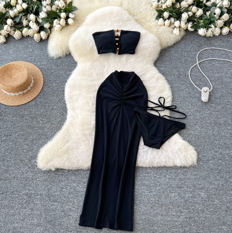 Tank Top & Knotted Skirt 2Pcs