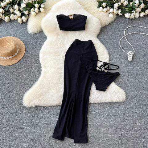 Tank Top & Knotted Skirt 2Pcs