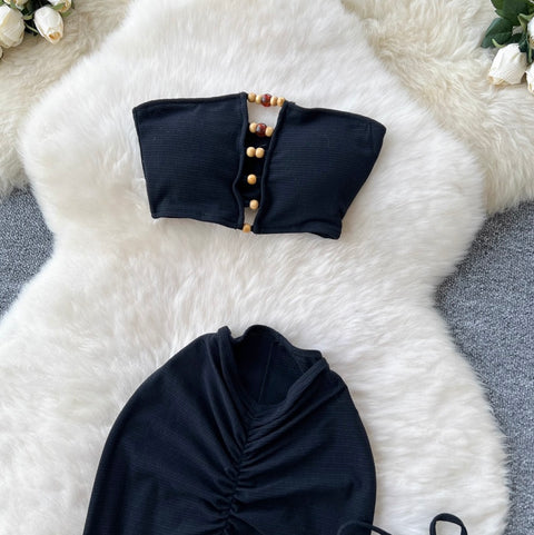 Tank Top & Knotted Skirt 2Pcs