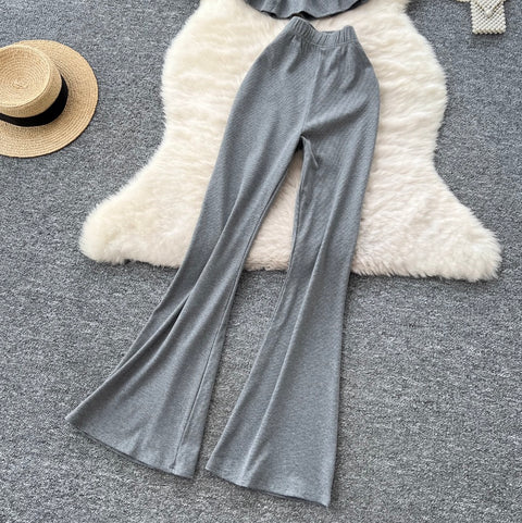 Ruffled Tank Top & Trousers Casual 2Pcs