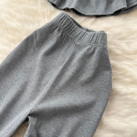 Ruffled Tank Top & Trousers Casual 2Pcs