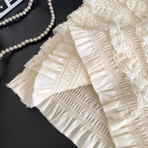 Bow-tie Lace Trim Sleeveless Top