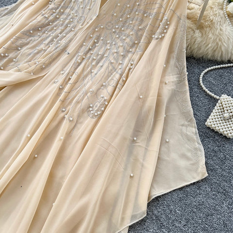 Niche Design Beaded Hooded Shawl