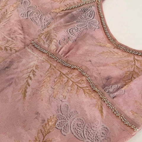 Elegant Sequin Printed Slip Dress