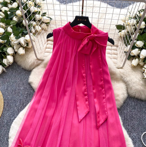 Bow 3D Butterfly Loose-fit Dress