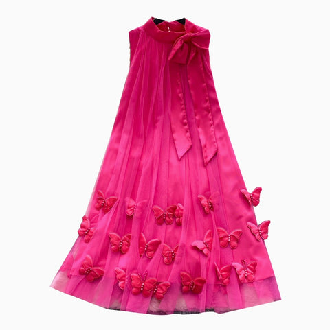 Bow 3D Butterfly Loose-fit Dress
