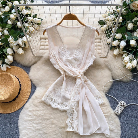 Niche Embroidered Lace Trim Top