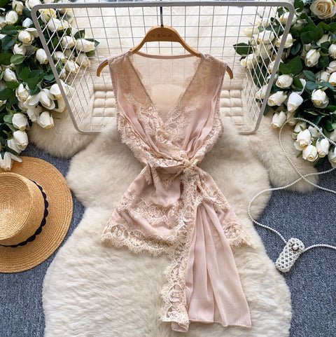 Niche Embroidered Lace Trim Top