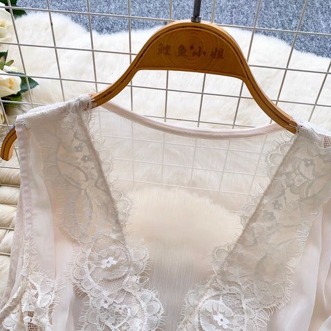 Niche Embroidered Lace Trim Top