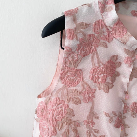 Chinese Style Floral Printed Vest
