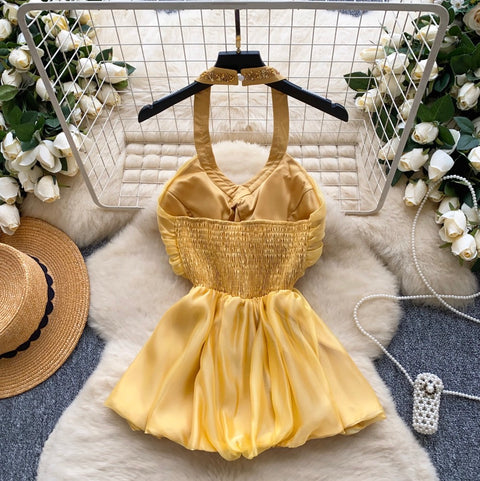 Embroidery Sequined Halter Top