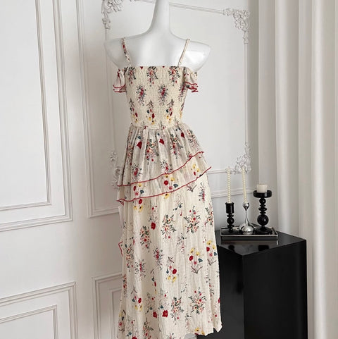 Irregular Design Floral Top & Skirt