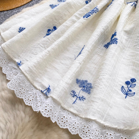 Elegant Floral Embroidered Lace Dress