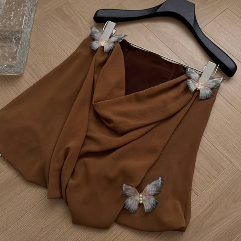 Chiffon Top & Ruffled Skirt 2Pcs