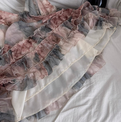 Floral Layered Chiffon Slip Top