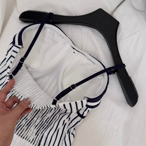 Striped Camisole & Skirt Sexy 2Pcs