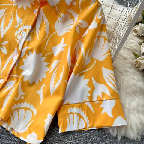 Printed Polo Shirt & Trousers 2Pcs